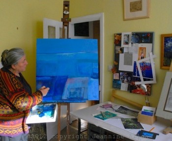 Jeannine Allen in her Plymouth studio